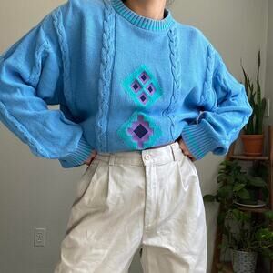 Vintage embroidered crewneck sweater
